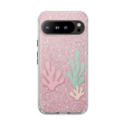 Pink Glitter Seaweed Tough Case - Sparkle Protective Phone Cover