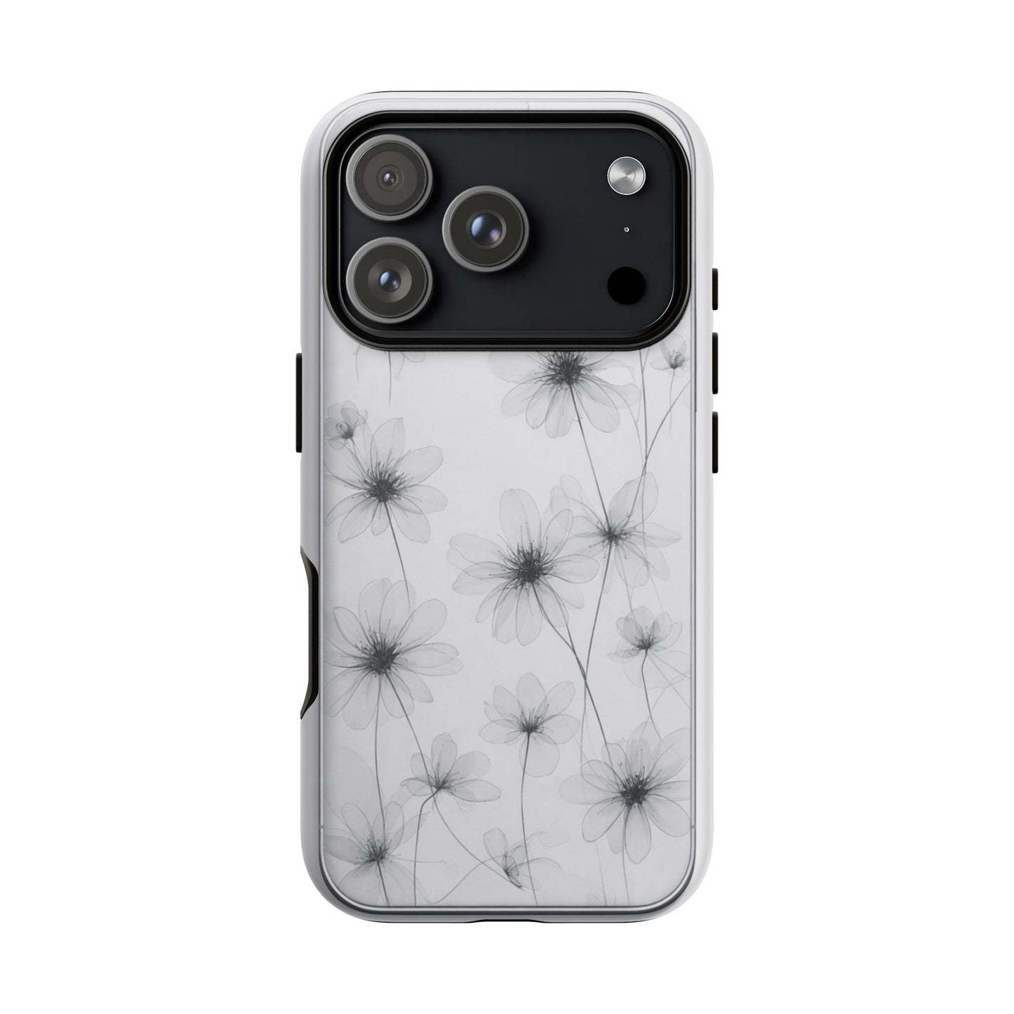 Tough Case — Black & White Floral Tough Phone Case