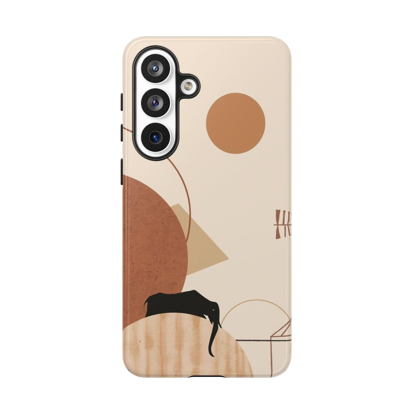 Abstract Earth Tones Phone Case — Minimal Geometric Design