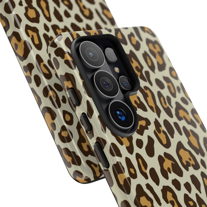Leopard Print Tough Phone Case — Durable Protective Animal Print Case