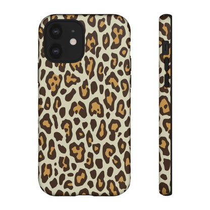 Leopard Print Tough Phone Case — Durable Protective Animal Print Case