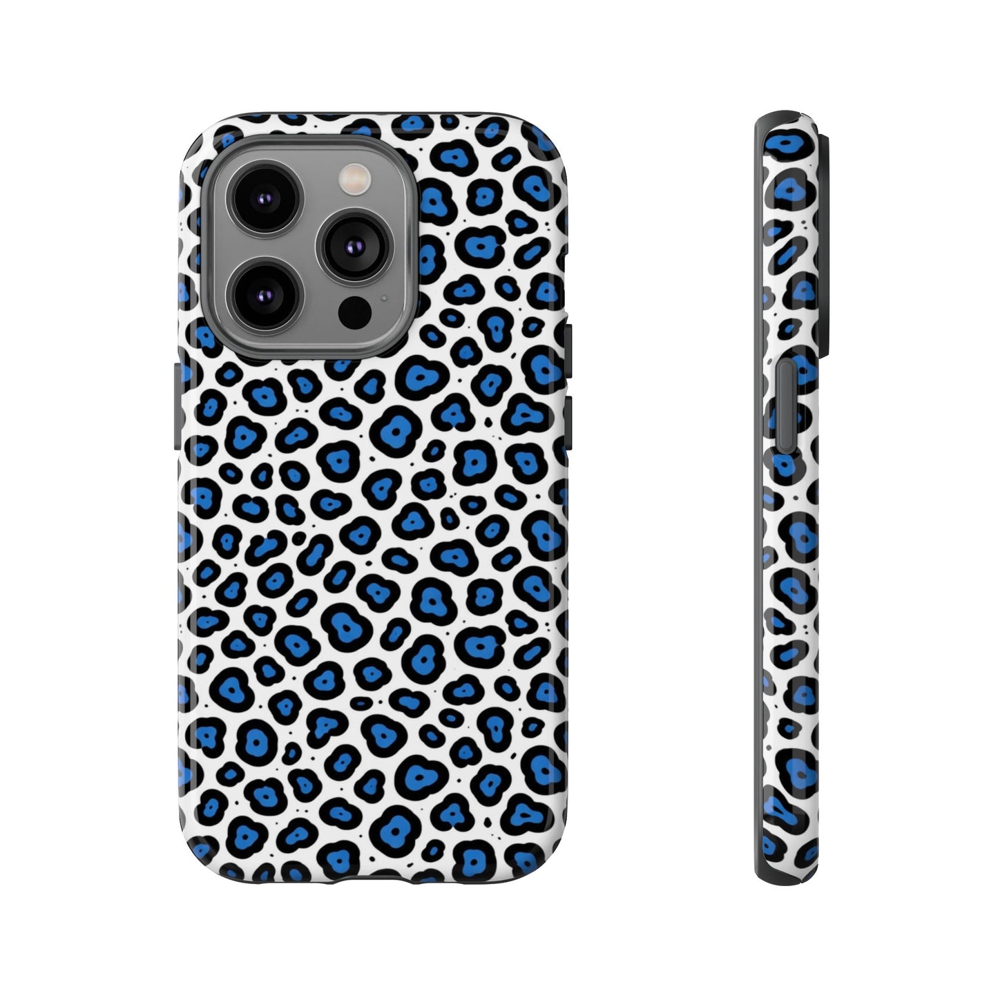 Blue Leopard Print Phone Case – Tough Protective Cover