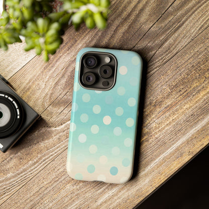 Abstract Palm Tough Phone Case — Minimal Coastal Blue Protective Cover