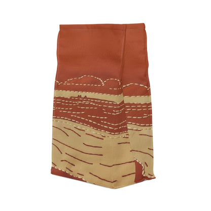Sunset Ocean Polyester Lunch Bag, Eco-Friendly, Beach Day Essentials, Picnic, Back to School, Vibrant Summer Vibe