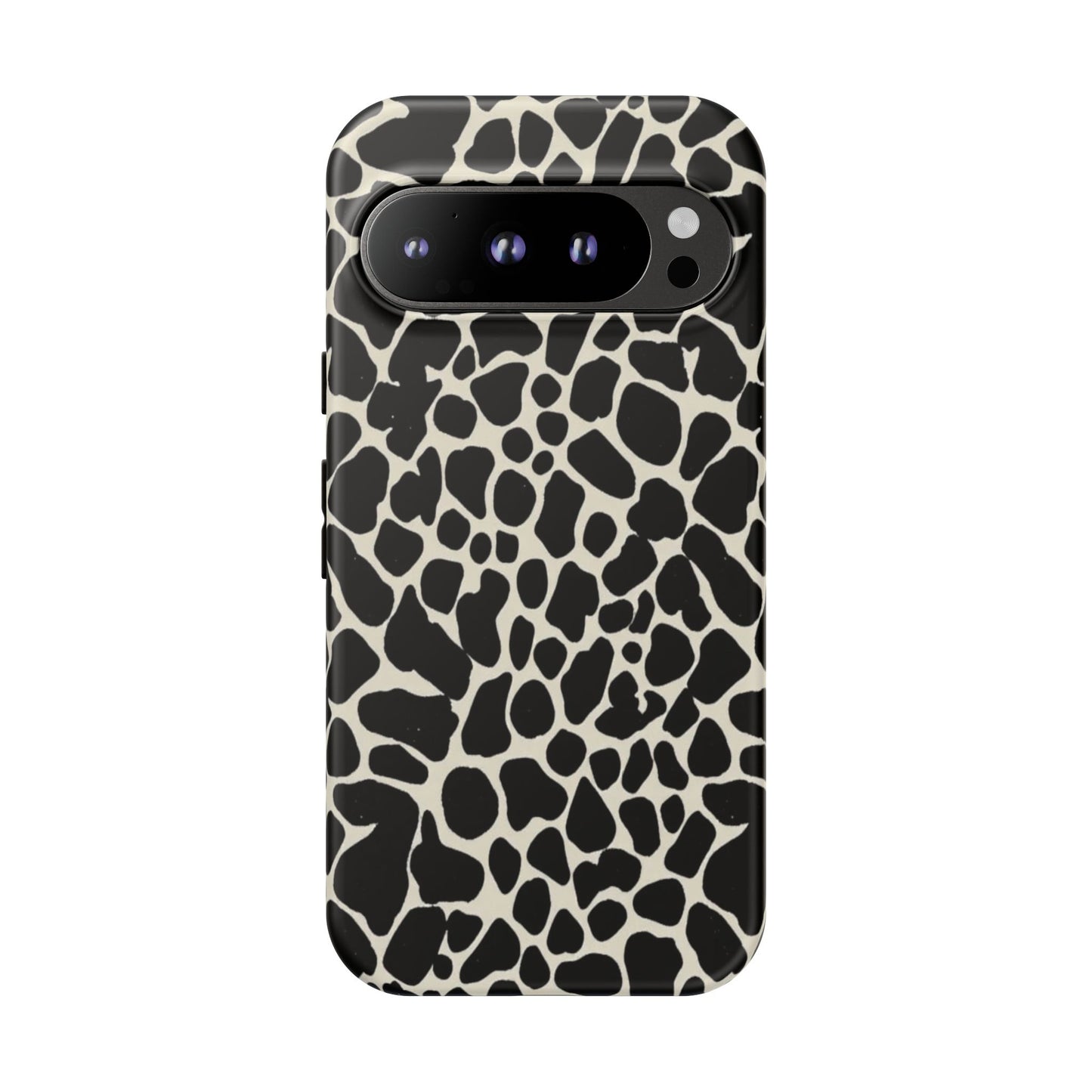 Black and White Cowhide Phone Case — Protective Tough Case
