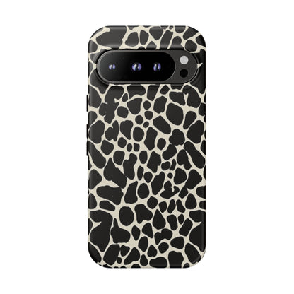 Black and White Cowhide Phone Case — Protective Tough Case