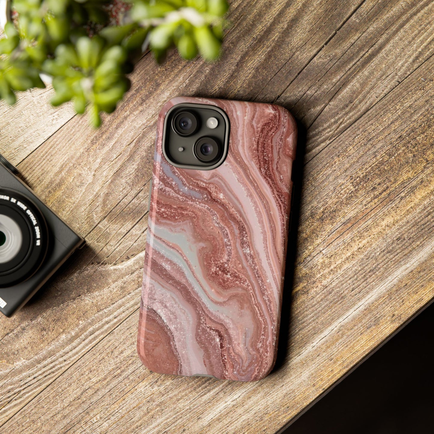 Rose Gold Marble Tough Phone Case