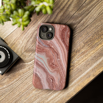 Rose Gold Marble Tough Phone Case