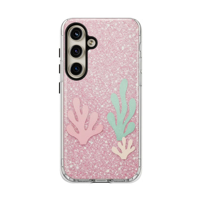 Pink Glitter Seaweed Tough Case - Sparkle Protective Phone Cover