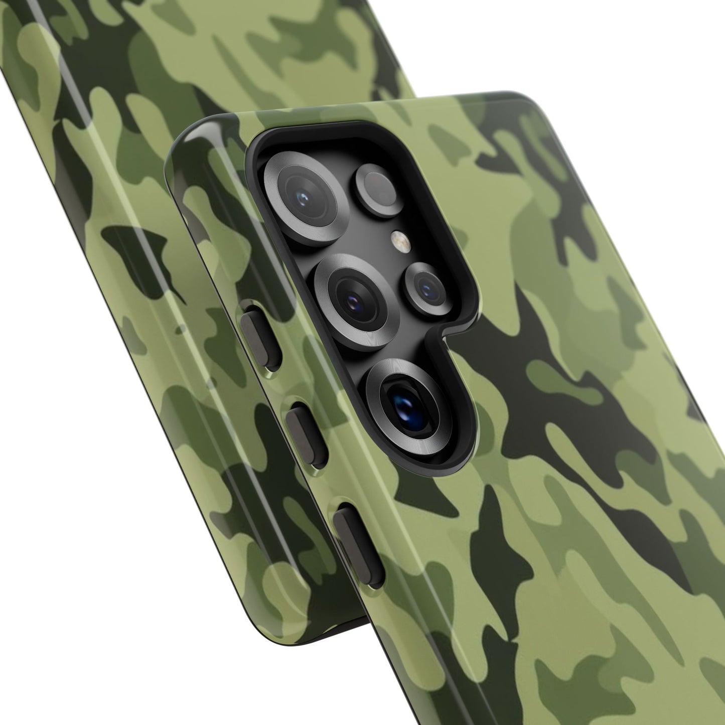 Camo Tough Phone Case — Military Green Protective iPhone Cover