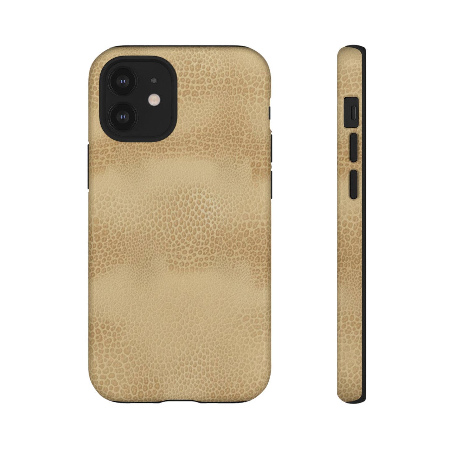 Tan Distressed Leather Texture Phone Case — Rugged Protective iPhone Cover
