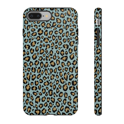 Leopard Print Tough Phone Case - Blue Cheetah Protective Cover