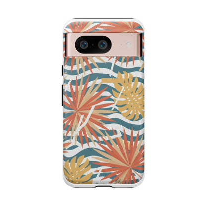 Tropical Palm Tough Phone Case – Retro Wave Floral Protective Cover