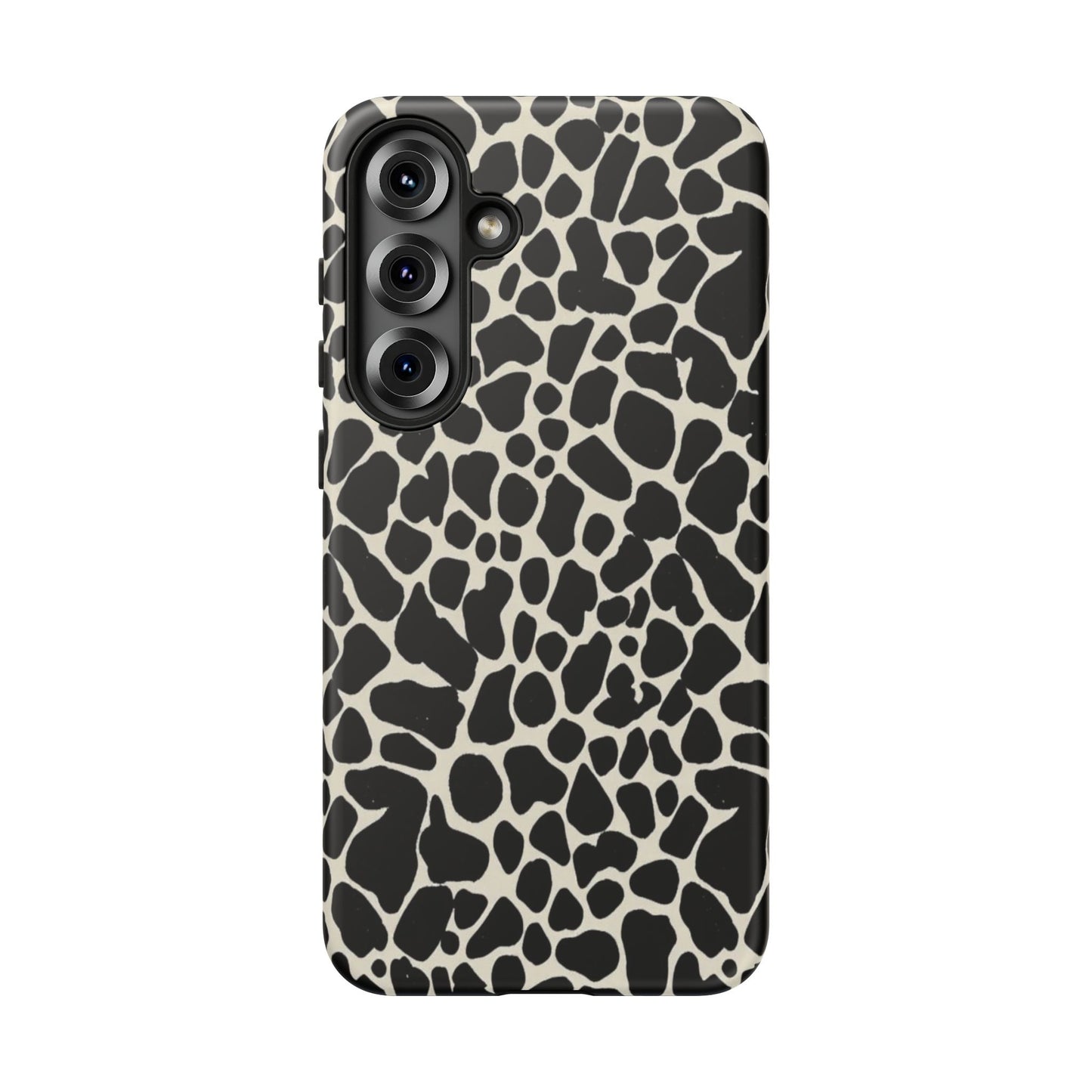 Black and White Cowhide Phone Case — Protective Tough Case
