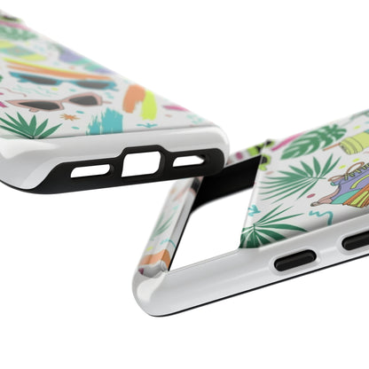 Tough Cases — Colorful Retro Sneakers & Sunglasses Phone Case