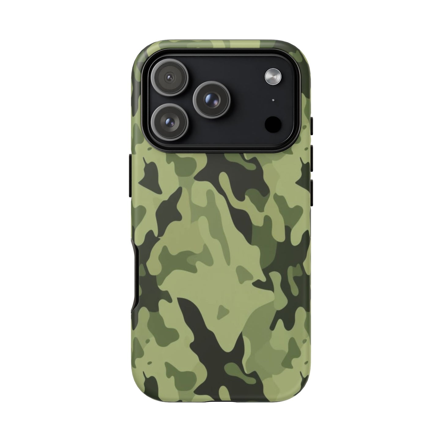 Camo Tough Phone Case — Military Green Protective iPhone Cover