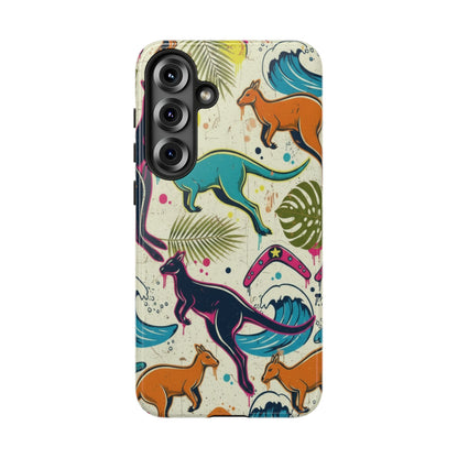 Tough Cases — Colorful Surfing Kangaroo Phone Case