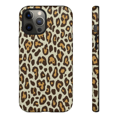 Leopard Print Tough Phone Case — Durable Protective Animal Print Case