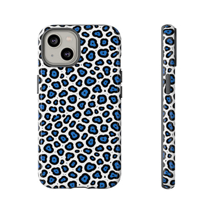 Blue Leopard Print Phone Case – Tough Protective Cover