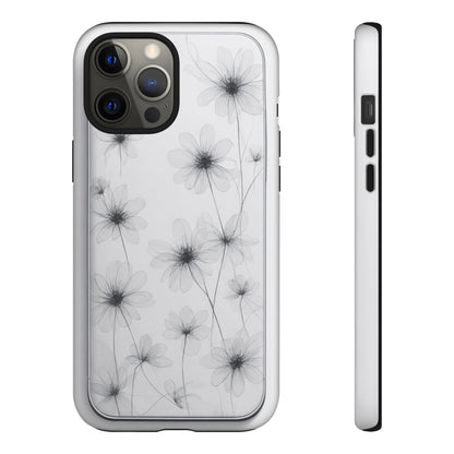 Tough Case — Black & White Floral Tough Phone Case