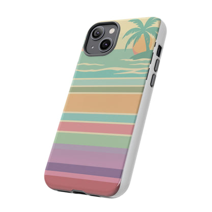 Tough Case — Retro Pastel Sunset Palm Tree Phone Case