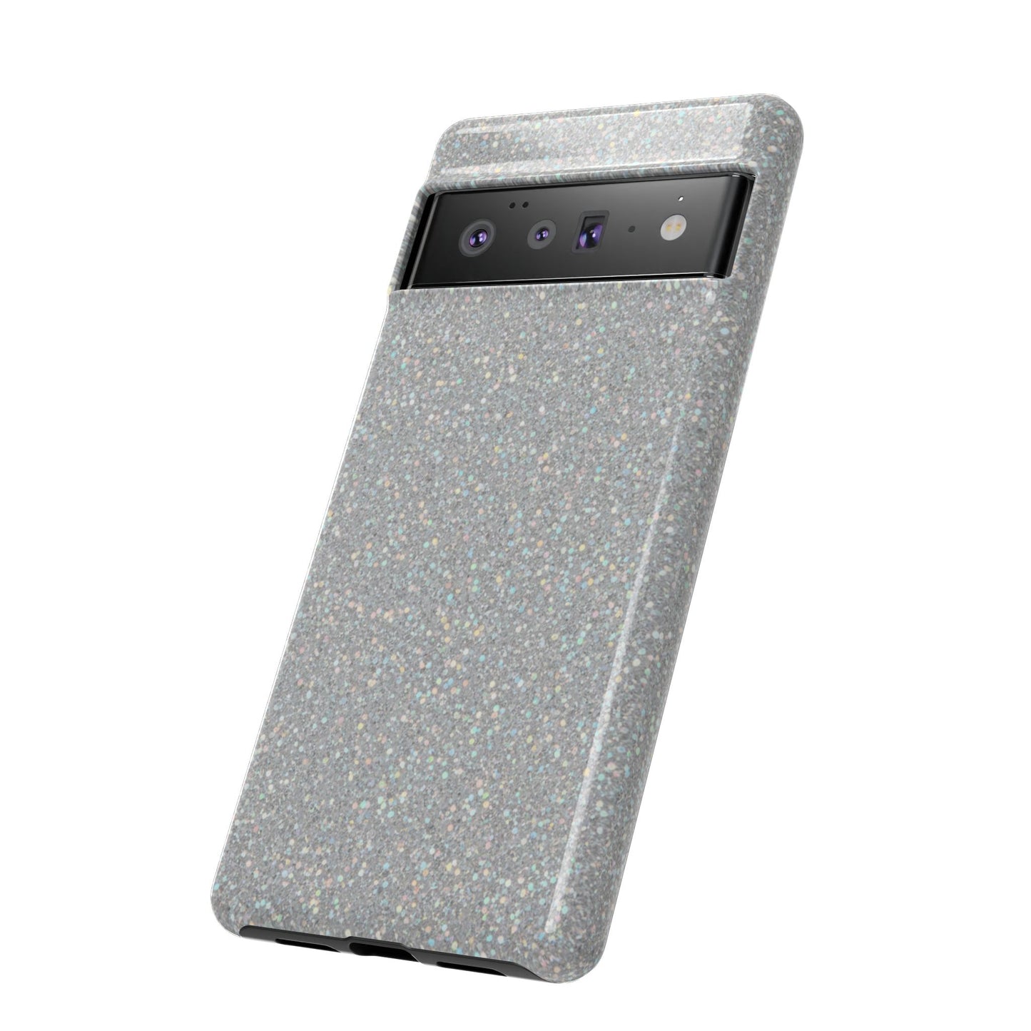 Glitter Silver Tough Phone Case — Sparkling Protective Phone Case