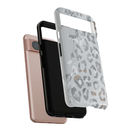 Silver Leopard Tough Phone Case