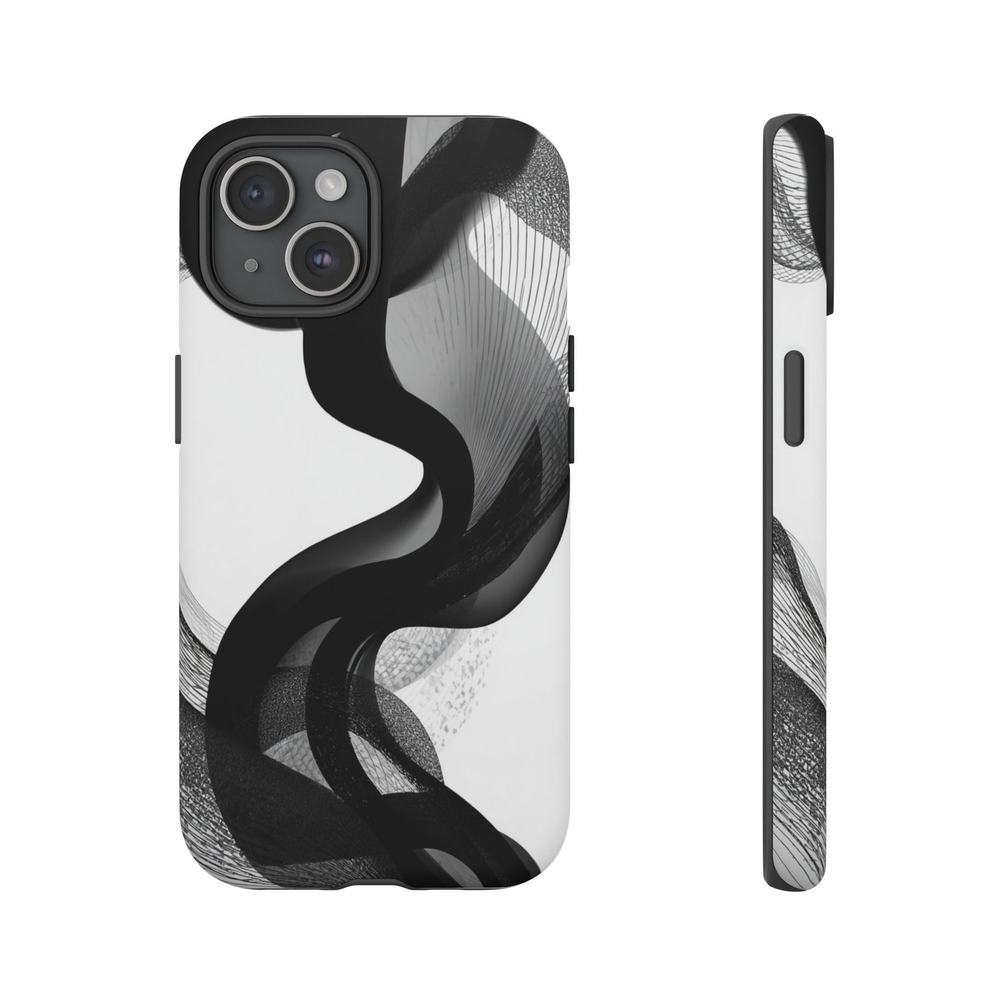 Phone Case — Monochrome Abstract Protective Cover