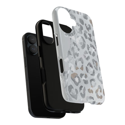 Silver Leopard Tough Phone Case