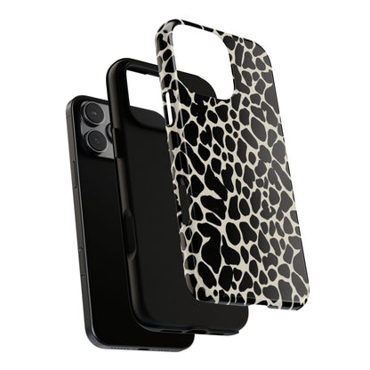 Black and White Cowhide Phone Case — Protective Tough Case
