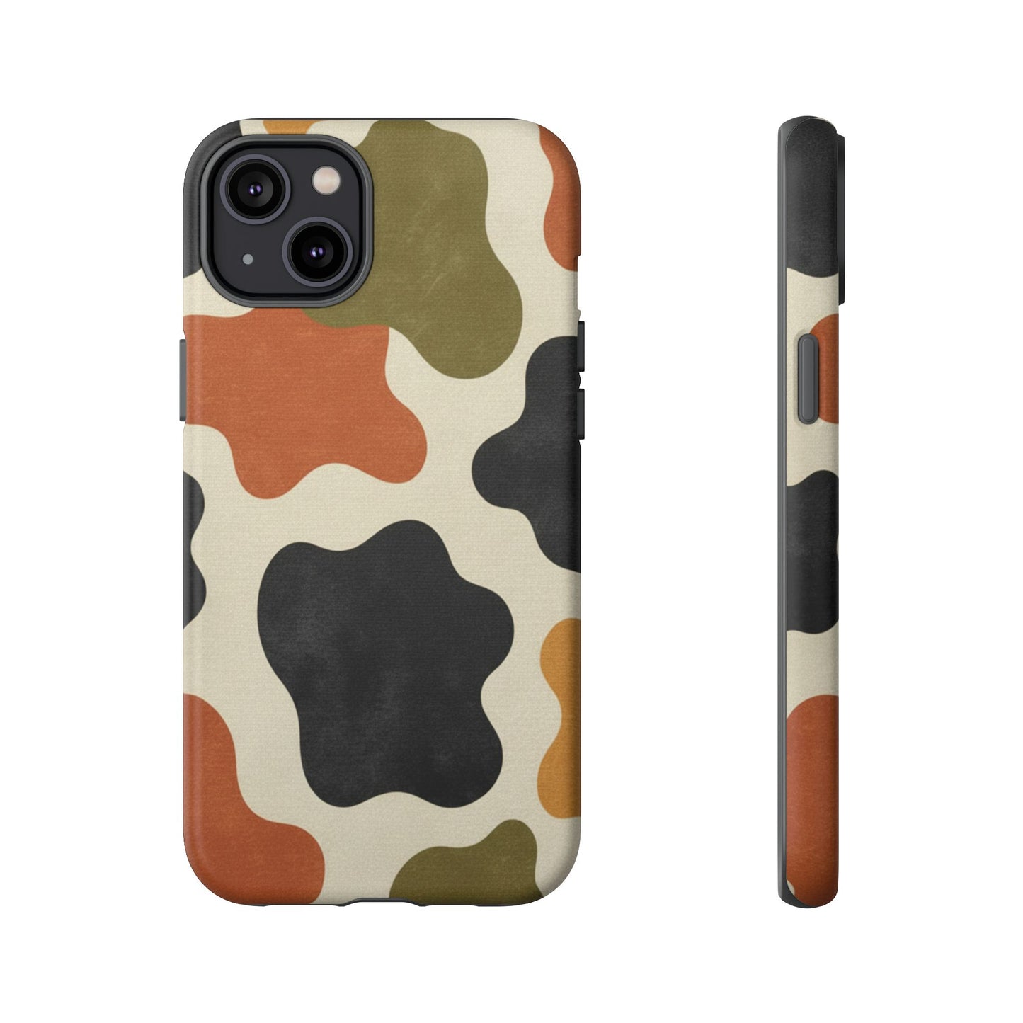 Retro Abstract Camouflage Phone Case — Earth Tone Tough Case