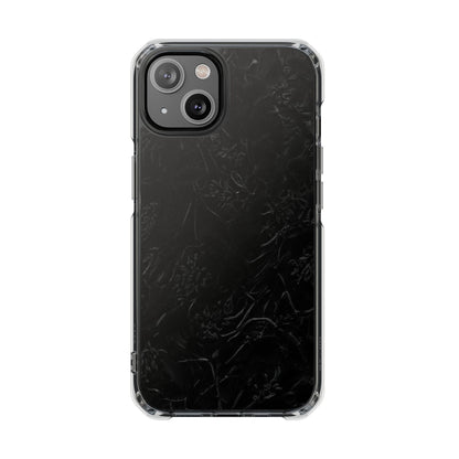 Magnetic Impact Phone Case — Black Floral Design