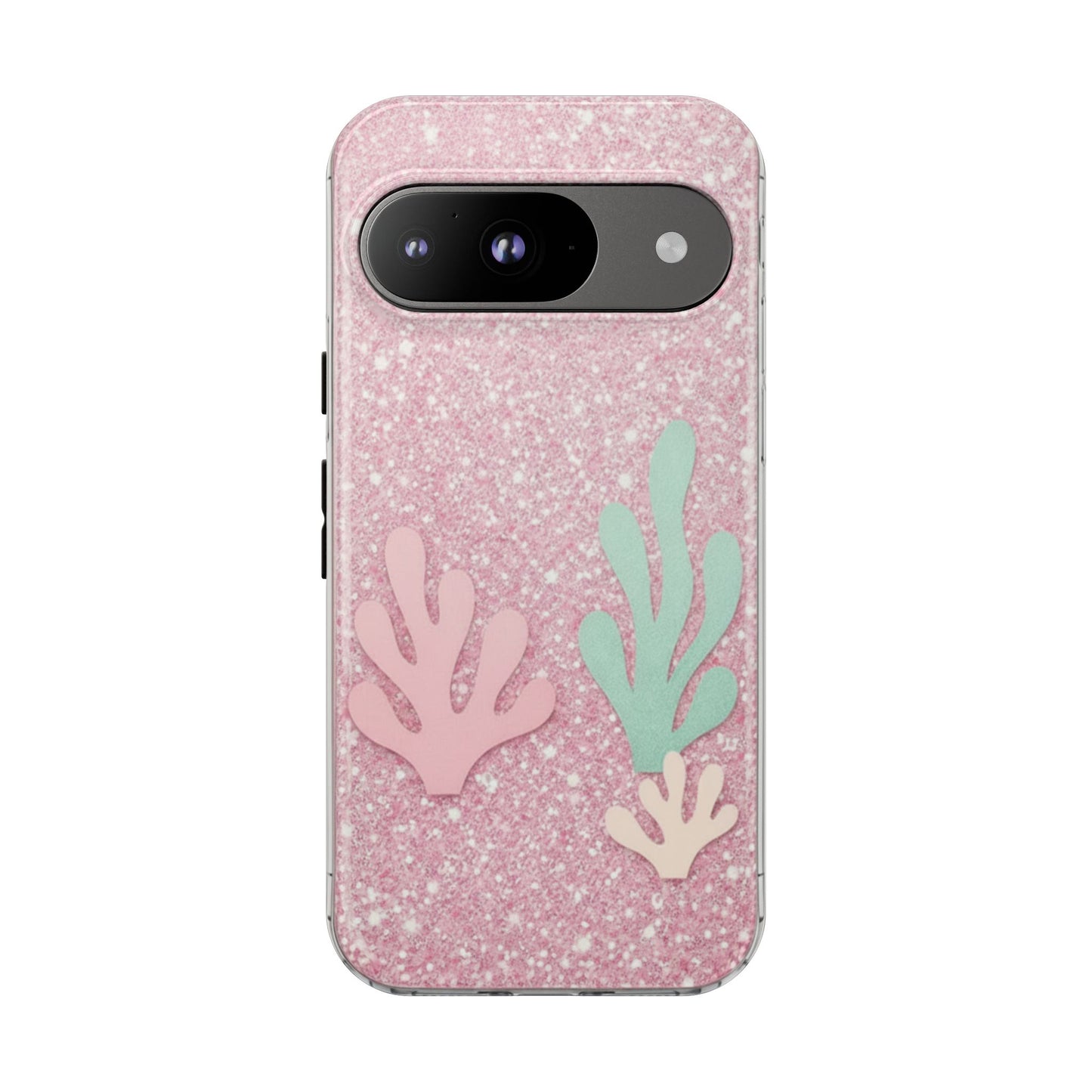 Pink Glitter Seaweed Tough Case - Sparkle Protective Phone Cover