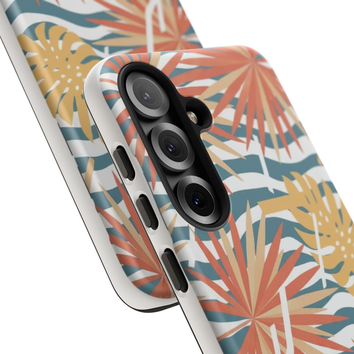 Tropical Palm Tough Phone Case – Retro Wave Floral Protective Cover