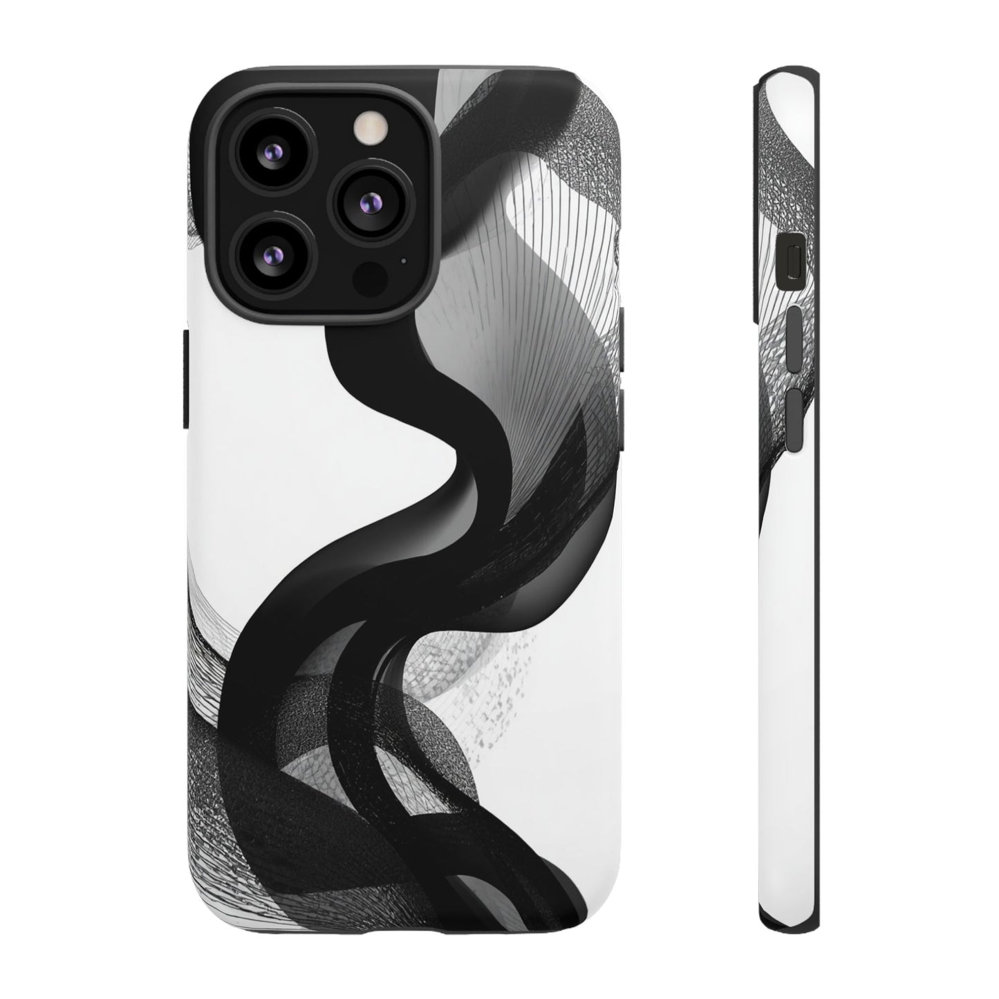 Phone Case — Monochrome Abstract Protective Cover