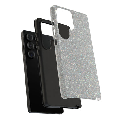 Glitter Silver Tough Phone Case — Sparkling Protective Phone Case