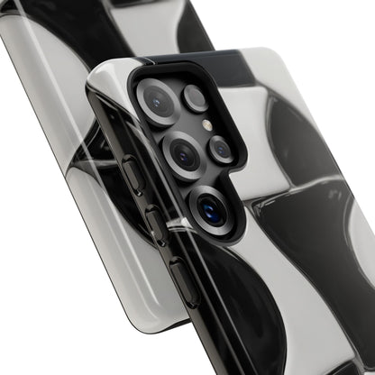 Black & White Abstract Pattern Tough Phone Case