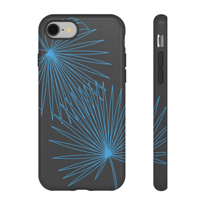 Blue Dandelion Burst Tough Phone Case — Protective Floral iPhone Cover