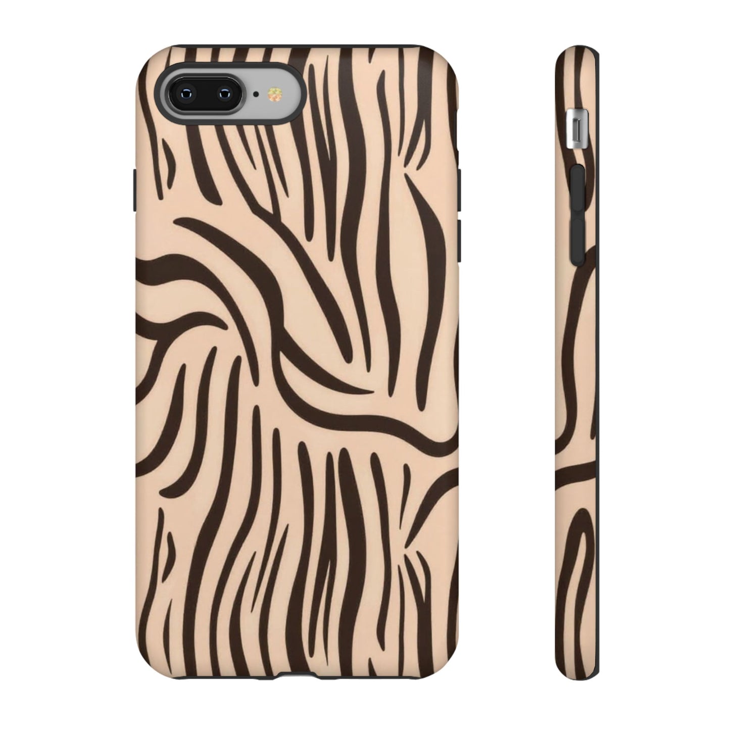 Zebra Stripe Tough Phone Case – Neutral Animal Print Protective Cover