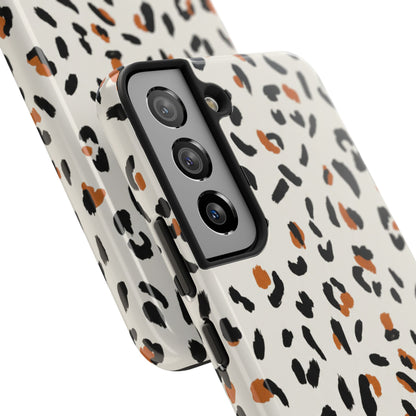 Leopard Print Tough Phone Case — Stylish Protective iPhone Cover