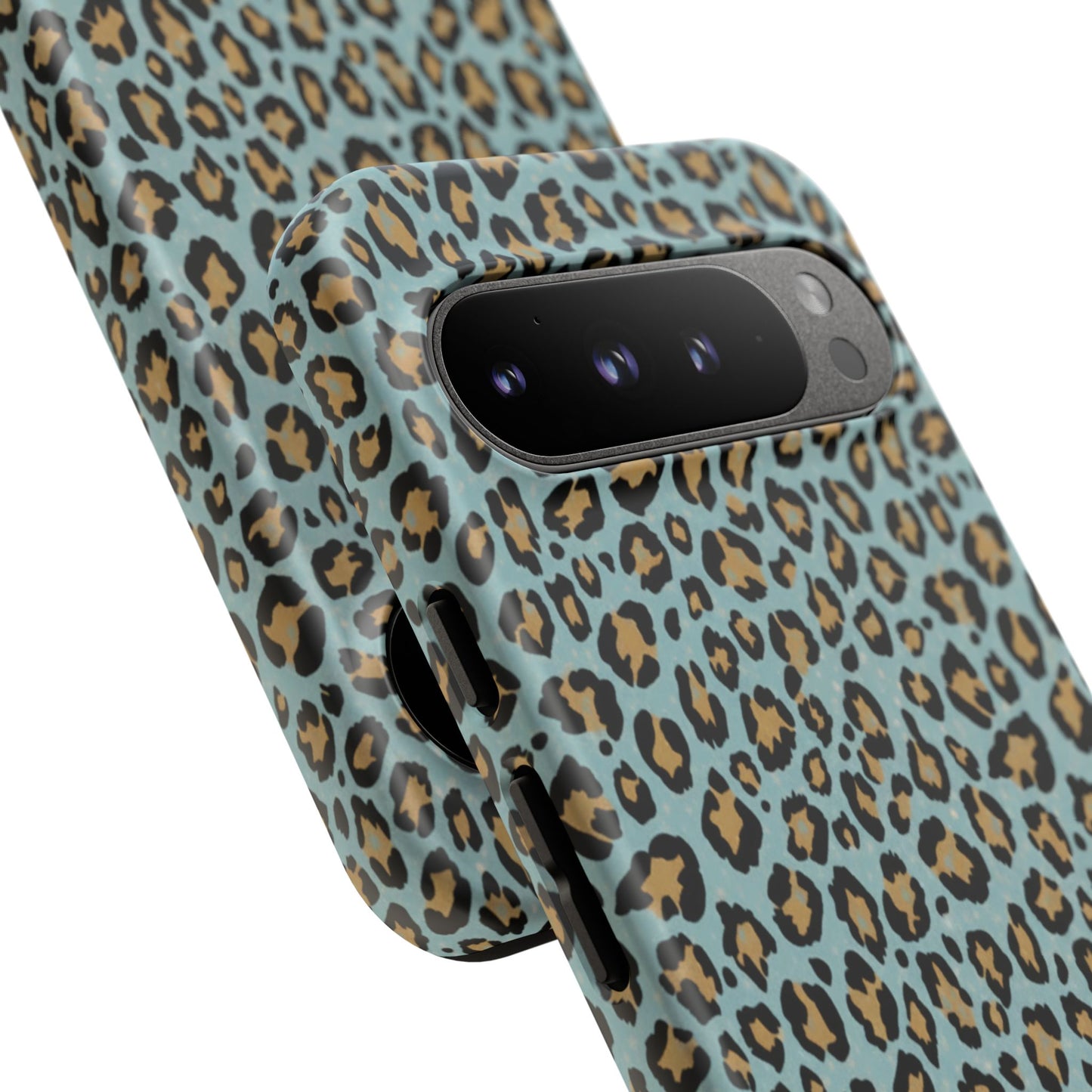Leopard Print Tough Phone Case - Blue Cheetah Protective Cover