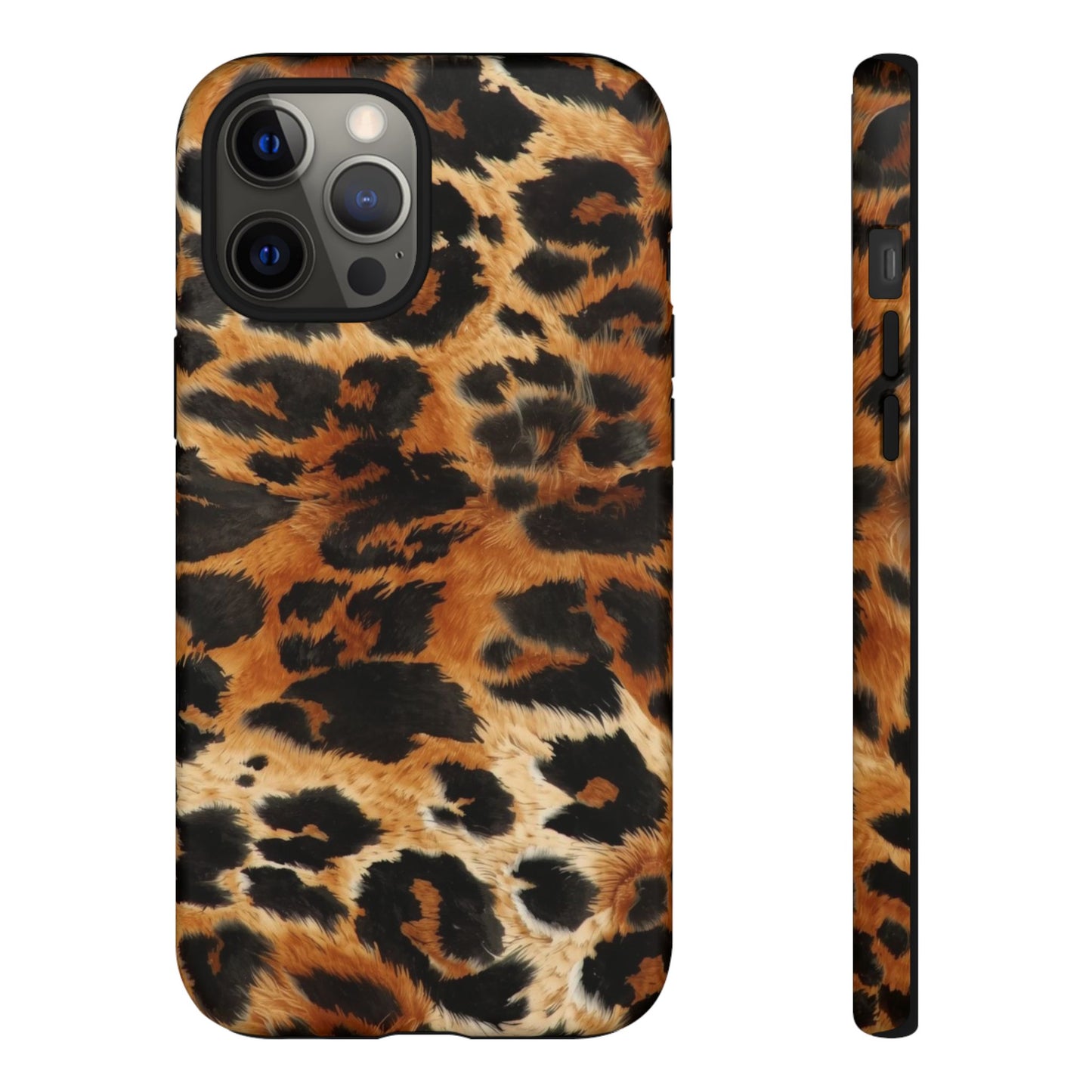 Leopard Print Tough Phone Case – Rugged Protective iPhone Cover