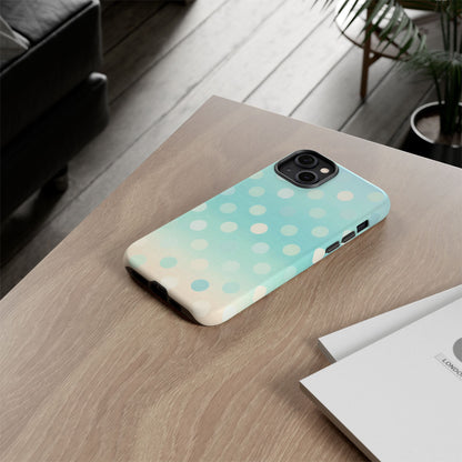 Abstract Palm Tough Phone Case — Minimal Coastal Blue Protective Cover