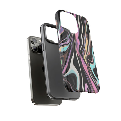 Abstract Marble Tough Phone Case — Pastel Swirl Protective Cover
