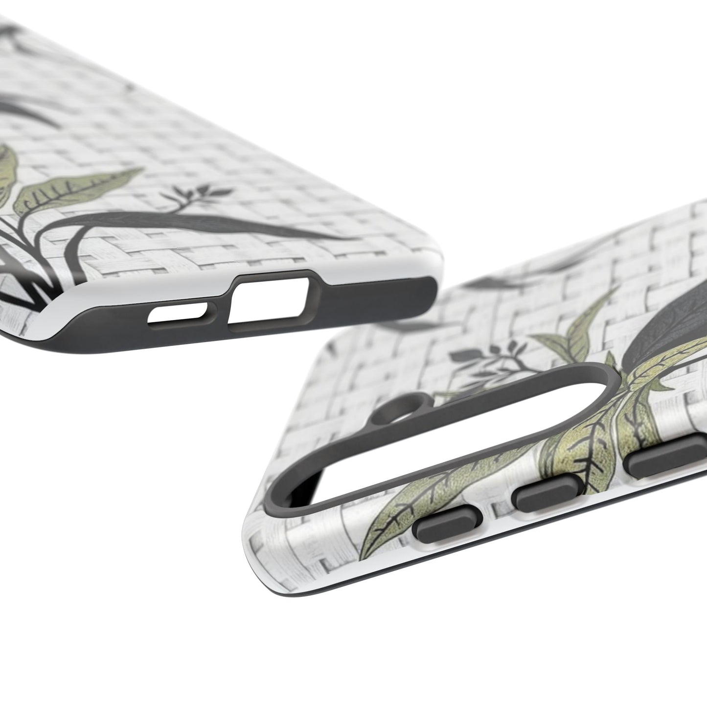 Floral Woven Tough Phone Case — Protective Botanical iPhone Cover