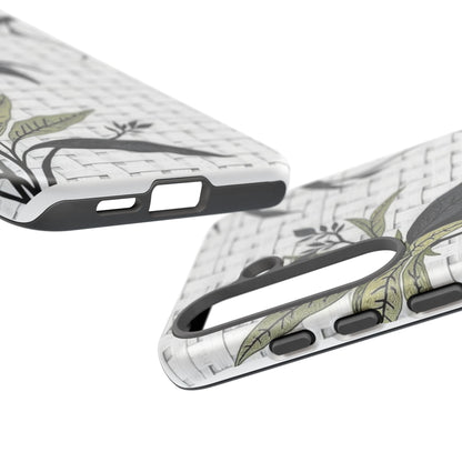 Floral Woven Tough Phone Case — Protective Botanical iPhone Cover