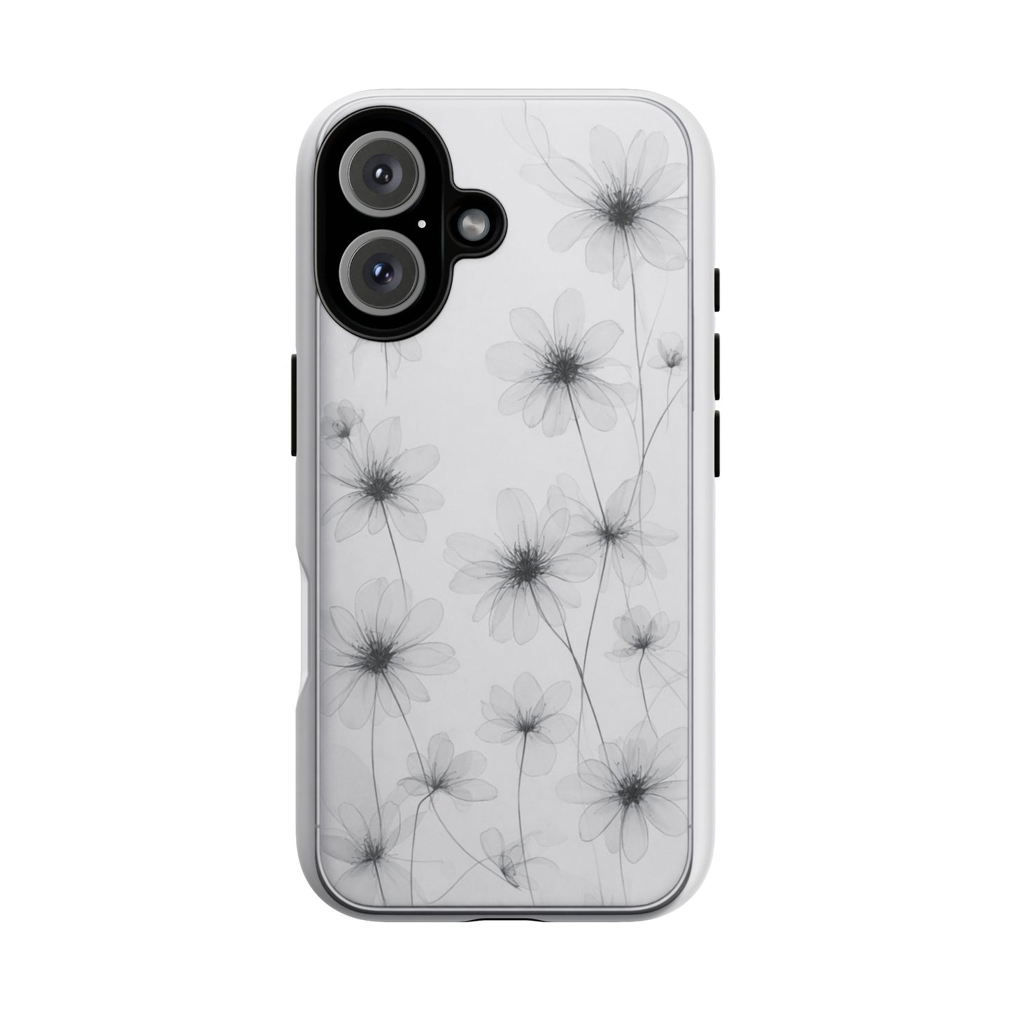 Tough Case — Black & White Floral Tough Phone Case