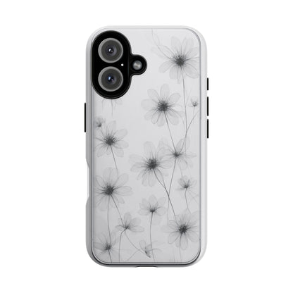Tough Case — Black & White Floral Tough Phone Case