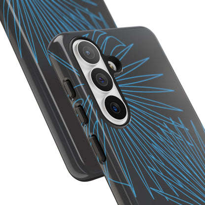 Blue Dandelion Burst Tough Phone Case — Protective Floral iPhone Cover