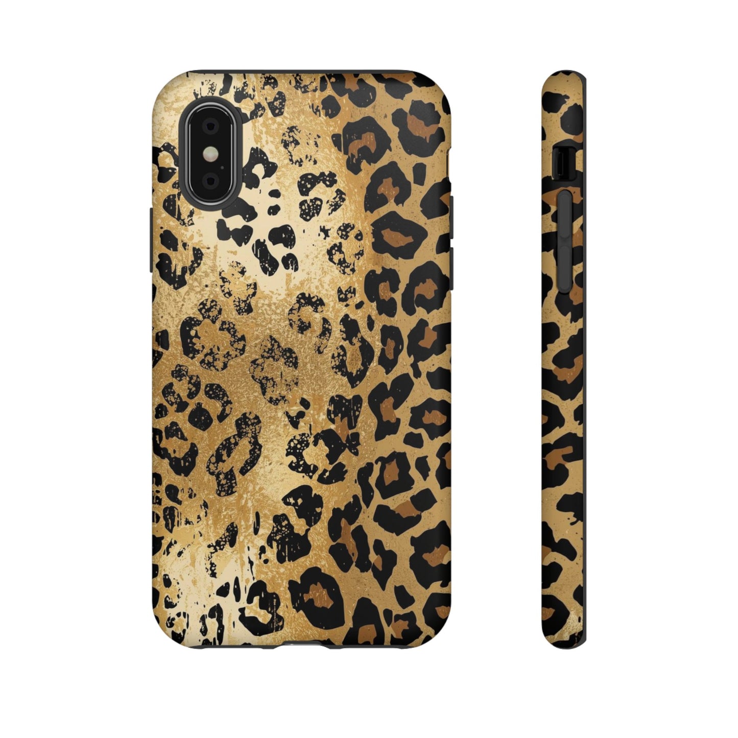Leopard Print Tough Phone Case — Durable Protective iPhone Cover